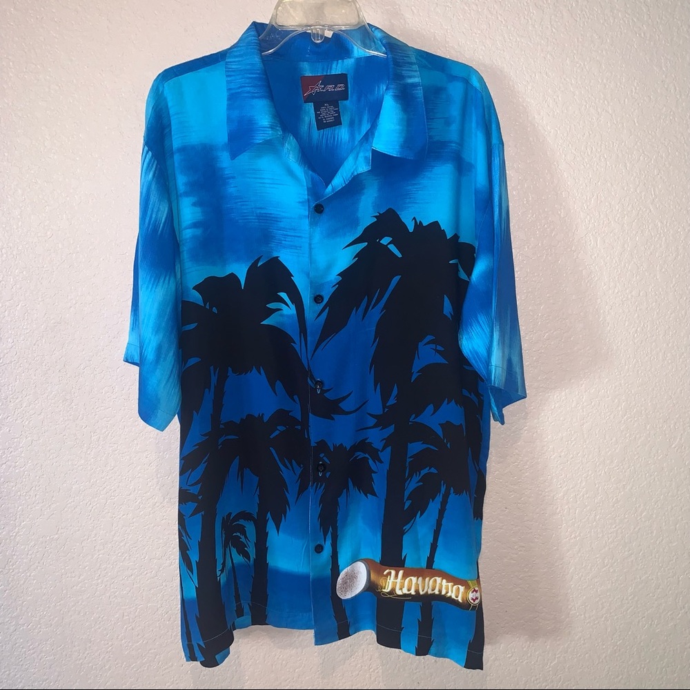 Blue and black short sleeve shirt size Xl